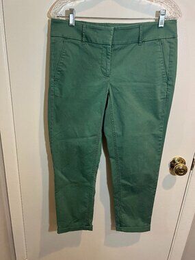 Ann Taylor LOFT Marisa Green Chino Ankle Straight Leg Pants, Size 6